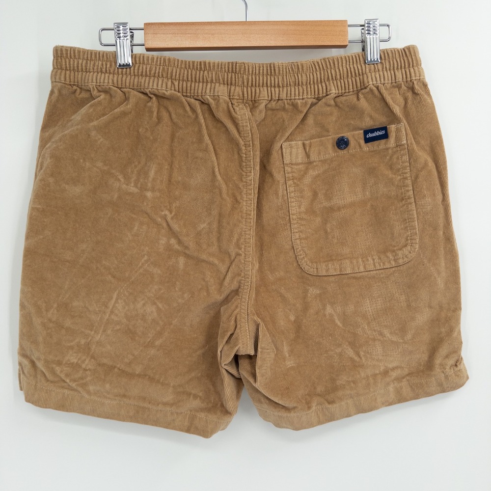 Chubbies Corduroy Shorts Mens M Tan 5.5 Inseam Drawstring Prep Retro Casual - Picture 5 of 8